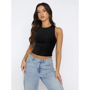 Breezy Round Neck Cropped Tank